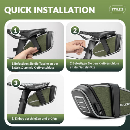 ROCKBROS Satteltaschen Wasserabweisend Werkzeugtasche 2024 neuer Stil (Fahrradtaschen) kaufen bei Linkreich – Jetzt entdecken!