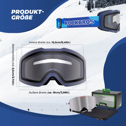 ROCKBROS Skibrille Schneebrille Polarisierte Helmkompatible Sportbrille Skifahren (Skibrille) kaufen bei Linkreich – Jetzt entdecken!