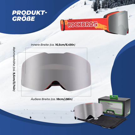 ROCKBROS Skibrille Schneebrille Polarisierte Helmkompatible Sportbrille Skifahren (Skibrille) kaufen bei Linkreich – Jetzt entdecken!