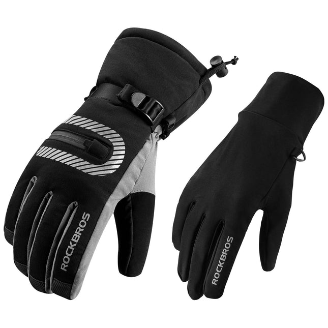 ROCKBROS Skihandschuhe 2 in 1 Winddicht Warme Handschuhe Schwarz M - 2XL (Fahrradhandschuhe) kaufen bei Linkreich – Jetzt entdecken!