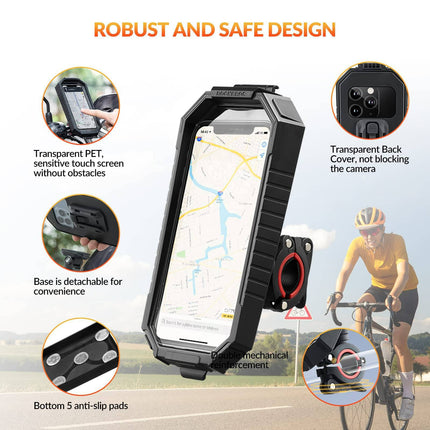 ROCKBROS Smartphone Halterung 360° Drehbar für 6,8 Zoll Smartphone (Fahrrad Handyhalterung) kaufen bei Linkreich – Jetzt entdecken!