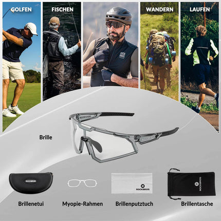 ROCKBROS Sonnenbrille Fahrradbrille Selbsttönend Outdoor UV400 Schutz (Fahrradbrille) kaufen bei Linkreich – Jetzt entdecken!