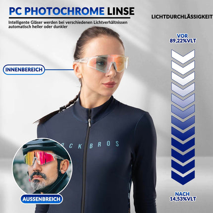 ROCKBROS Sonnenbrille Fahrradbrille Selbsttönend Outdoor UV400 Schutz (Fahrradbrille) kaufen bei Linkreich – Jetzt entdecken!