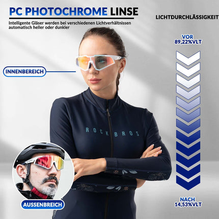 ROCKBROS Sonnenbrille Fahrradbrille Selbsttönend Outdoor UV400 Schutz (Fahrradbrille) kaufen bei Linkreich – Jetzt entdecken!