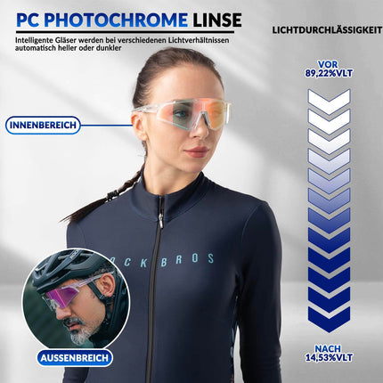 ROCKBROS Sonnenbrille Fahrradbrille Selbsttönend Outdoor UV400 Schutz (Fahrradbrille) kaufen bei Linkreich – Jetzt entdecken!