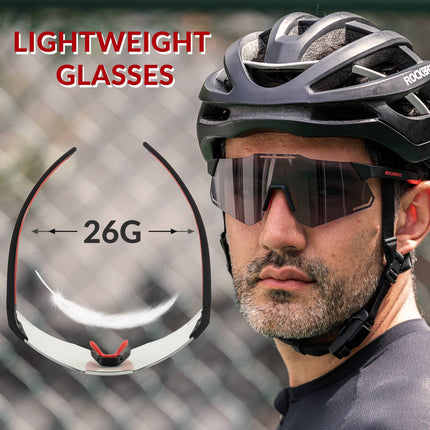 ROCKBROS Sonnenbrille UV400 Schutz Radsportbrille für Damen/ Herren