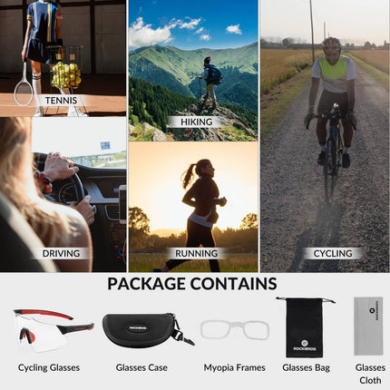 ROCKBROS Sonnenbrille UV400 Schutz Radsportbrille für Damen/ Herren (Fahrradbrille) kaufen bei Linkreich – Jetzt entdecken!