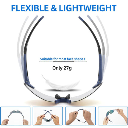 ROCKBROS Sonnenbrille UV400 Schutz Radsportbrille für Damen/ Herren (Fahrradbrille) kaufen bei Linkreich – Jetzt entdecken!