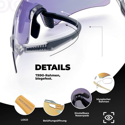 ROCKBROS Sonnenbrille Winddichte Fahrradbrille für Outdoor - Sportarten (Fahrradbrille) kaufen bei Linkreich – Jetzt entdecken!