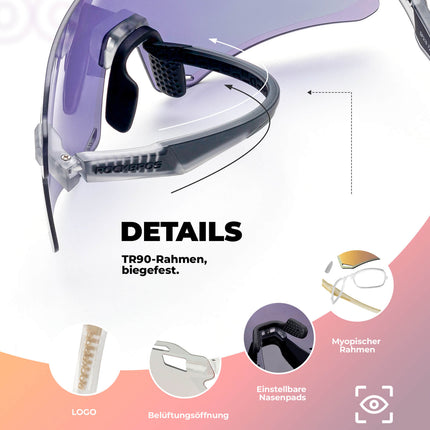 ROCKBROS Sonnenbrille Winddichte Fahrradbrille für Outdoor - Sportarten (Fahrradbrille) kaufen bei Linkreich – Jetzt entdecken!