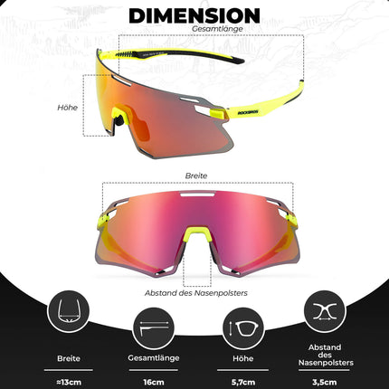 ROCKBROS Sonnenbrille Winddichte Fahrradbrille für Outdoor - Sportarten (Fahrradbrille) kaufen bei Linkreich – Jetzt entdecken!