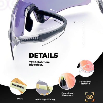 ROCKBROS Sonnenbrille Winddichte Fahrradbrille für Outdoor - Sportarten (Fahrradbrille) kaufen bei Linkreich – Jetzt entdecken!