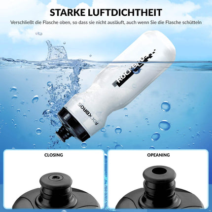 ROCKBROS Sport Trinkflasche 750ml Fahrrad Wasserflasche BPA-Frei