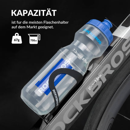 ROCKBROS Sport Trinkflasche 750ml Fahrrad Wasserflasche BPA - Frei (Fahrradflasche) kaufen bei Linkreich – Jetzt entdecken!