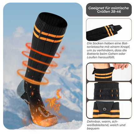 ROCKBROS Sportsocken Fahrradsocken Winter Heizsocken Wiederaufladbar 5000mAh (Fahrradsocken) kaufen bei Linkreich – Jetzt entdecken!