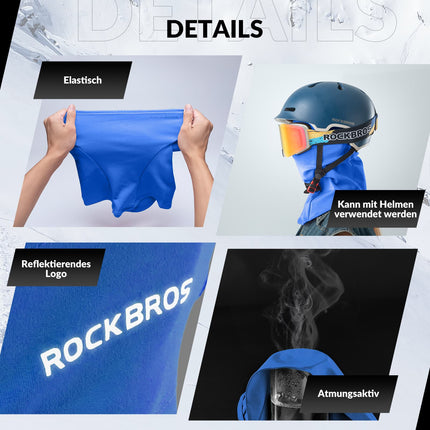 ROCKBROS Sturmhaube 2er Set Herbst Winter Balaclava für Outdoorsports Unisex