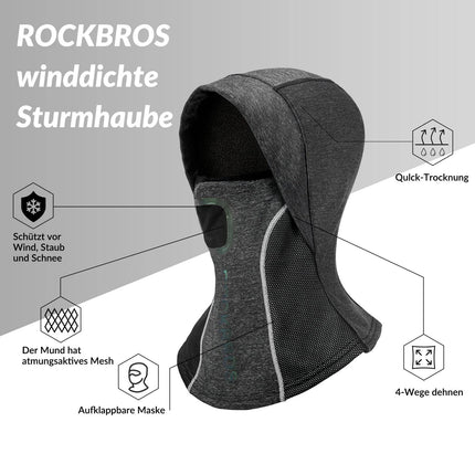 ROCKBROS Sturmhaube mit atmungsaktivem Mesh für Outdoorsports Unisex (Sturmhaube & Gesichtsmaske) kaufen bei Linkreich – Jetzt entdecken!