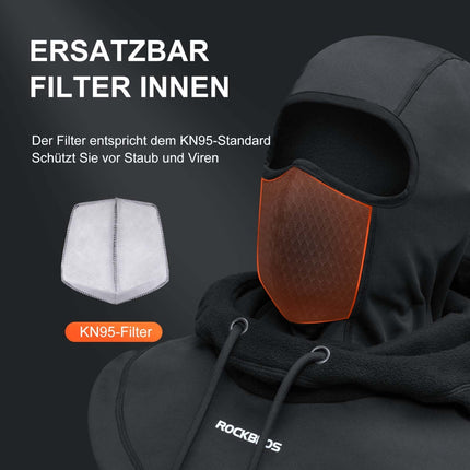 ROCKBROS Sturmhaube Winddicht Fahrrad Full Face Gesichtshaube für Radfahren Skifahren (Sturmhaube & Gesichtsmaske) kaufen bei Linkreich – Jetzt entdecken!