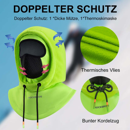 ROCKBROS Sturmhaube Winddicht Fahrrad Full Face Gesichtshaube für Radfahren Skifahren (Sturmhaube & Gesichtsmaske) kaufen bei Linkreich – Jetzt entdecken!
