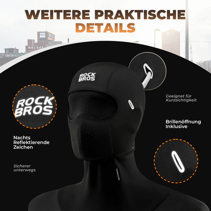 ROCKBROS Sturmhauben Winddicht Balaclava Gesichtsschutz für Radfahren Unisex (Sturmhaube & Gesichtsmaske) kaufen bei Linkreich – Jetzt entdecken!
