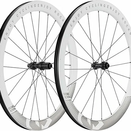 ROCKBROS T700 Carbon Laufradsatz 28‘‘ 50mm Scheibenbremse Steckachse Laufrad Set für Rennrad und SHIMANO 8-12 Fach 24 Speichen 36T-Stahllager