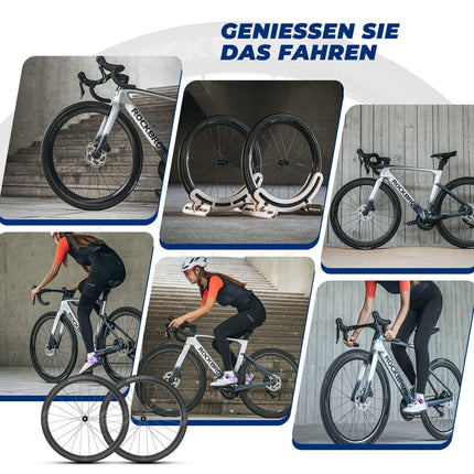 ROCKBROS T700 Carbon Laufradsatz 28‘‘ 50mm Scheibenbremse Steckachse Laufrad Set für Rennrad und SHIMANO 8 - 12 Fach 24 Speichen 36T - Stahllager (Laufradsatz) kaufen bei Linkreich – Jetzt entdecken!