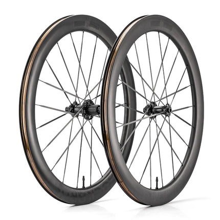 ROCKBROS T700 Carbon Laufradsatz 55mm Scheibenbremse Steckachse Laufrad Set für Rennrad Inklusive Vakuum-Reifenkissen