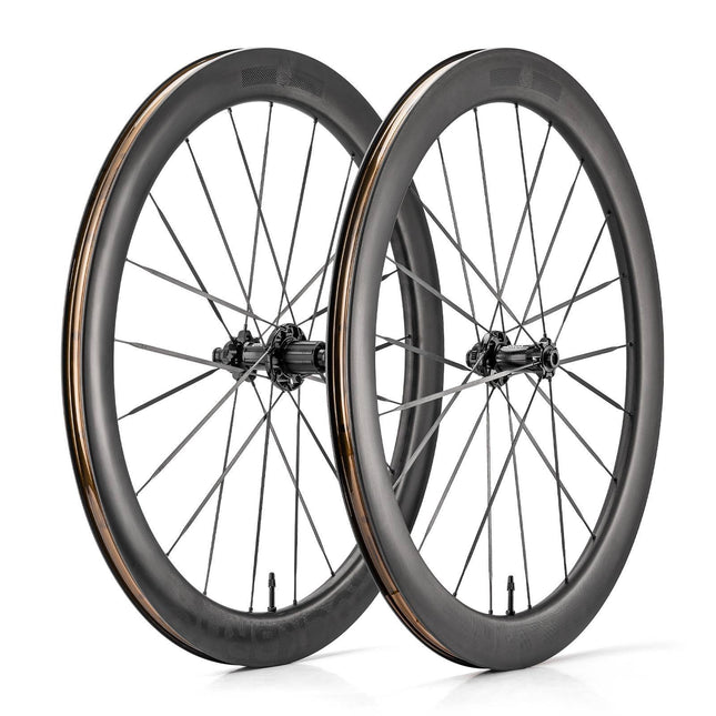 ROCKBROS T700 Carbon Laufradsatz 55mm Scheibenbremse Steckachse Laufrad Set für Rennrad Inklusive Vakuum-Reifenkissen
