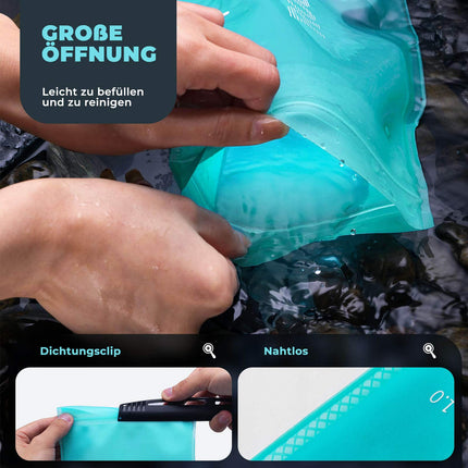 ROCKBROS Trinkblase 2L mit Trinkschlauch Leichte TPU Wasserblase (Fahrrad Flaschenhalter) kaufen bei Linkreich – Jetzt entdecken!