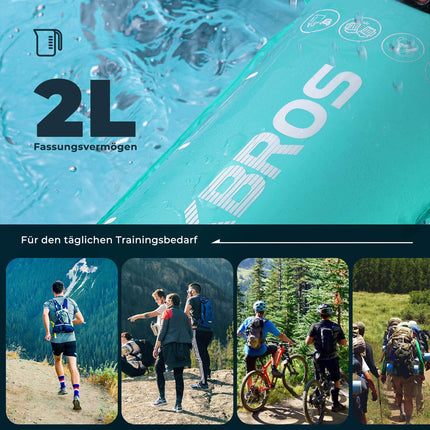 ROCKBROS Trinkblase 2L mit Trinkschlauch Leichte TPU Wasserblase (Fahrrad Flaschenhalter) kaufen bei Linkreich – Jetzt entdecken!