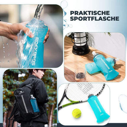 ROCKBROS Trinkflasche Faltbare Wasserflasche 500ml für Laufen Wandern Radfahren (Fahrrad Flaschenhalter) kaufen bei Linkreich – Jetzt entdecken!