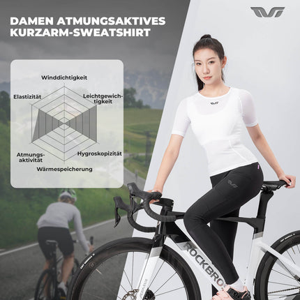 ROCKBROS TVI Damen Kurzarm - Radtrikot Funktionsshirt Atmungsaktives Trikots Sommer (Fahrradtrikot) kaufen bei Linkreich – Jetzt entdecken!