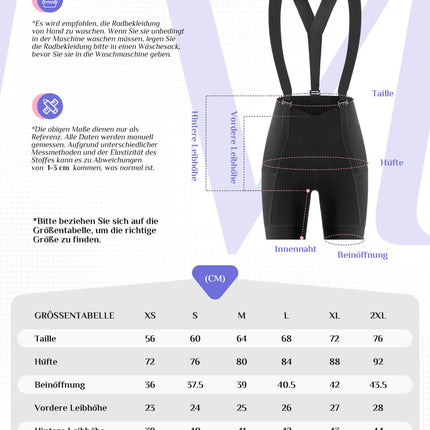 ROCKBROS TVI Fahrradhose Damen mit abnehmbaren Kurz Radsport Trägerhose (Fahrradhose) kaufen bei Linkreich – Jetzt entdecken!
