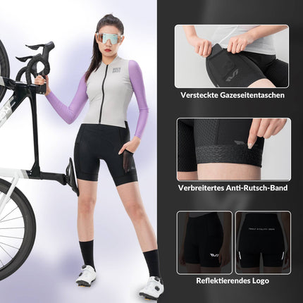 ROCKBROS TVI Radlerhose Damen Gepolstert mit Tasche Atmungsaktive (Fahrradhose) kaufen bei Linkreich – Jetzt entdecken!