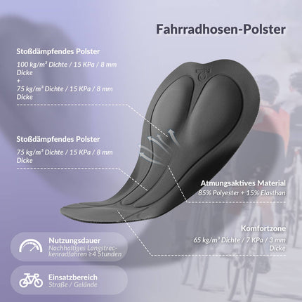 ROCKBROS TVI Radlerhose Damen Gepolstert mit Tasche Atmungsaktive (Fahrradhose) kaufen bei Linkreich – Jetzt entdecken!