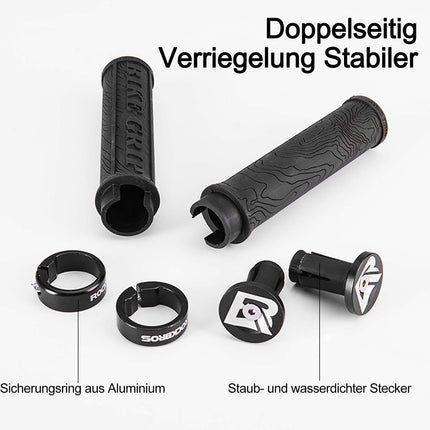 ROCKBROS Ultra-Leicht Fahrradgriffe aus Gummi mit Aluminium Lock-on Design