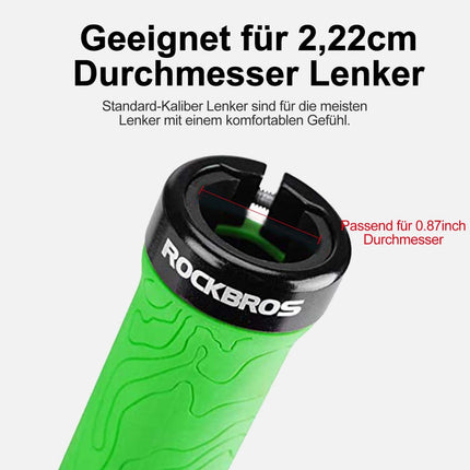ROCKBROS Ultra - Leicht Fahrradgriffe aus Gummi mit Aluminium Lock - on Design (Fahrradgriffe) kaufen bei Linkreich – Jetzt entdecken!
