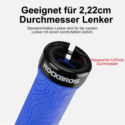 ROCKBROS Ultra - Leicht Fahrradgriffe aus Gummi mit Aluminium Lock - on Design (Fahrradgriffe) kaufen bei Linkreich – Jetzt entdecken!