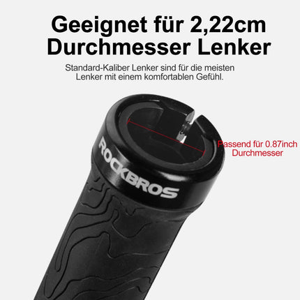 ROCKBROS Ultra - Leicht Fahrradgriffe aus Gummi mit Aluminium Lock - on Design (Fahrradgriffe) kaufen bei Linkreich – Jetzt entdecken!