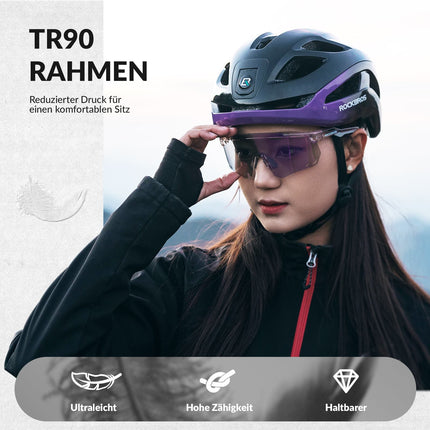 ROCKBROS Ultraleicht Fahrradbrille Selbsttönende Sonnenbrille mit UV400 - Schutz (Fahrradbrille) kaufen bei Linkreich – Jetzt entdecken!