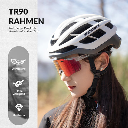 ROCKBROS Ultraleicht Fahrradbrille Selbsttönende Sonnenbrille mit UV400 - Schutz (Fahrradbrille) kaufen bei Linkreich – Jetzt entdecken!