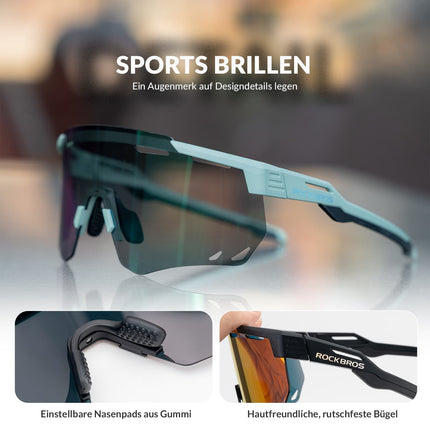 ROCKBROS Ultraleicht Fahrradbrille Selbsttönende Sonnenbrille mit UV400 - Schutz (Fahrradbrille) kaufen bei Linkreich – Jetzt entdecken!