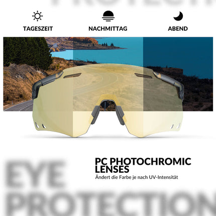 ROCKBROS Ultraleicht Fahrradbrille Selbsttönende Sonnenbrille mit UV400 - Schutz (Fahrradbrille) kaufen bei Linkreich – Jetzt entdecken!