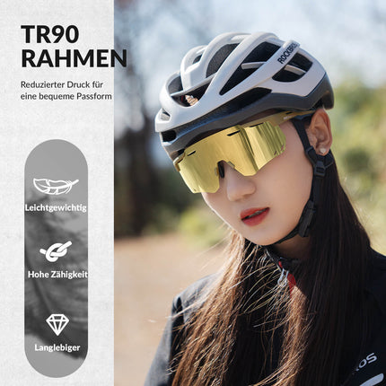 ROCKBROS Ultraleicht Fahrradbrille Selbsttönende Sonnenbrille mit UV400 - Schutz (Fahrradbrille) kaufen bei Linkreich – Jetzt entdecken!