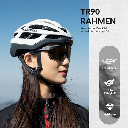 ROCKBROS Ultraleicht Fahrradbrille Selbsttönende Sonnenbrille mit UV400 - Schutz (Fahrradbrille) kaufen bei Linkreich – Jetzt entdecken!