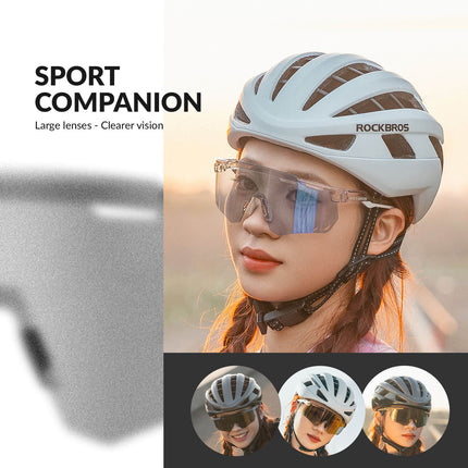 ROCKBROS Ultraleicht Fahrradbrille Selbsttönende Sonnenbrille mit UV400 - Schutz (Fahrradbrille) kaufen bei Linkreich – Jetzt entdecken!