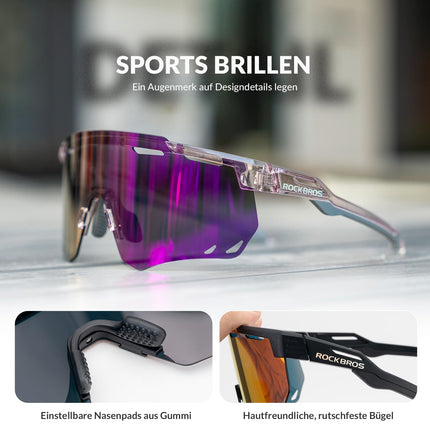 ROCKBROS Ultraleicht Fahrradbrille Selbsttönende Sonnenbrille mit UV400 - Schutz (Fahrradbrille) kaufen bei Linkreich – Jetzt entdecken!