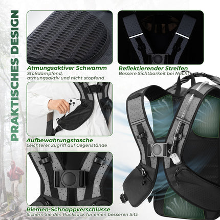 ROCKBROS Wanderrucksack Wasserdicht Split 2 in 1 Rucksack für Fahrrad 24L (Rucksack) kaufen bei Linkreich – Jetzt entdecken!