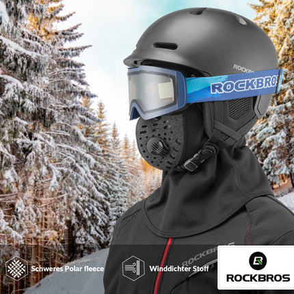ROCKBROS Warme Sturmhaube Winter Fleece Halswärmer mit Atemfilter (Sturmhaube & Gesichtsmaske) kaufen bei Linkreich – Jetzt entdecken!