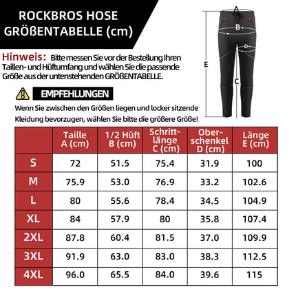 ROCKBROS Wasserabweisend Fahrradhose Herren Lange Radhose Winddicht & Warm (Fahrradhose) kaufen bei Linkreich – Jetzt entdecken!